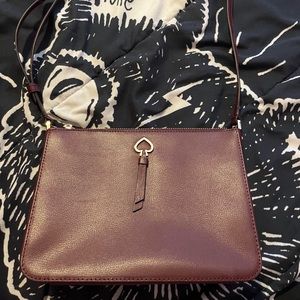 Kate Spade Adel Medium Top Zip Crossbody in Cherrywood